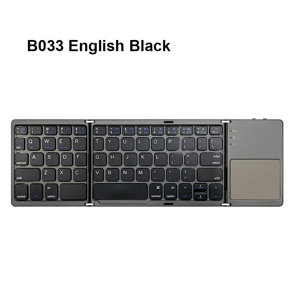 Foldable keyboard with touchpad